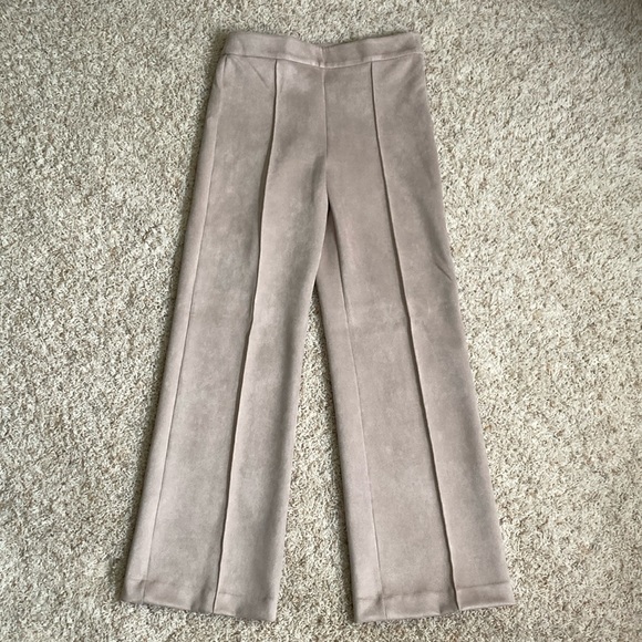 The Faux Suede Side Zip Straight Pant - Ann Taylor (size 4) - Picture 2 of 6